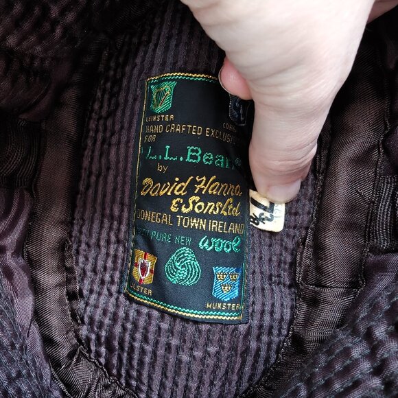 Vintage L.L. Bean David Hanna & Sons Wool Tweed Donegal Walking Cap Hat - Picture 5 of 5